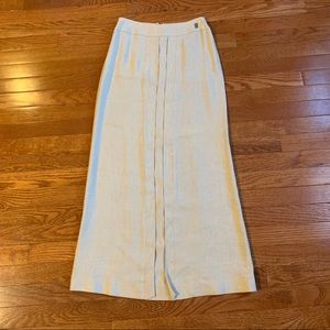 Vintage Chanel Silk & Linen Maxi Skirt